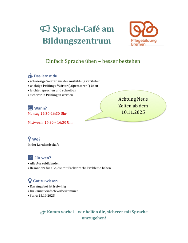 Flyer Sprachkaffee